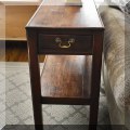 F04. Single drawer side table on casters. 